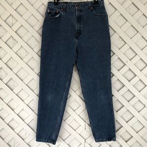 Vintage 90s Levi 551 Relaxed Fit Tapered Leg High Waisted Mom Jeans Size 12 S